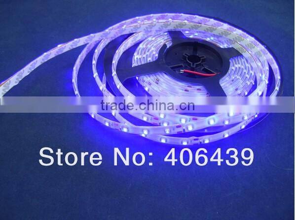 Purple 3528 single color 60 led strip dc12v ip65 waterproof silicon coating white pcb