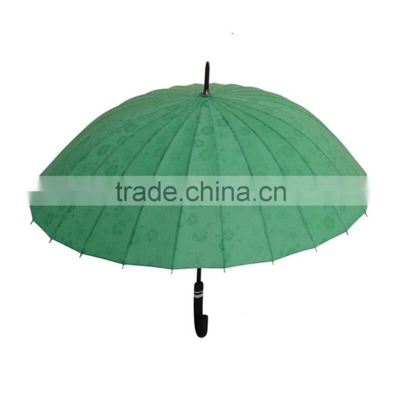 New design Pink straight umbrella Meet flower on the rainy day ! Best gift for ladies!