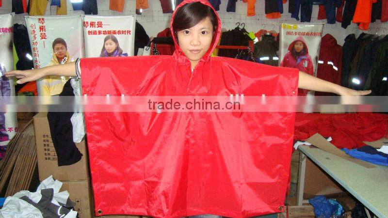 100% polyester or oxford single raincoat poncho military outdoor workplace bicycle motorcycle poncho