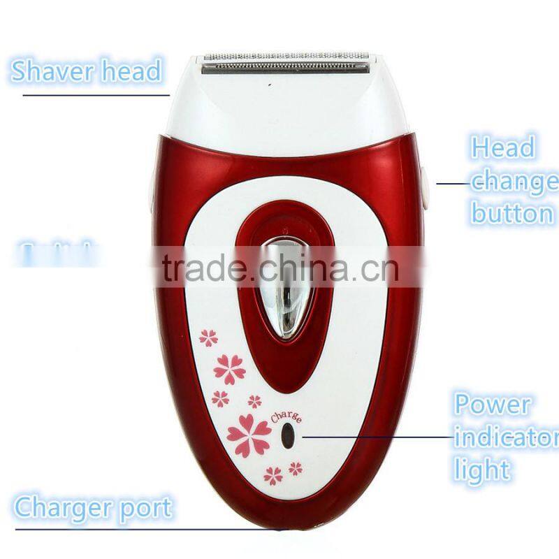 Rechargeable lady hair removal 3 in 1 multifunction epilator and shaver for lady