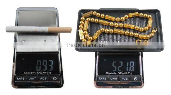 500g 0.01g Pocket Jewelry Digital Scale with Tray