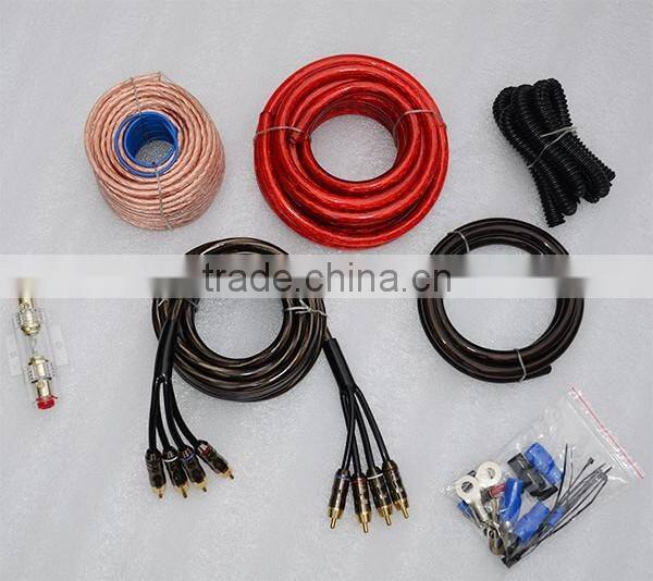 Good Quality RCA cable for car audio with 4gauge speaker cable 4 core