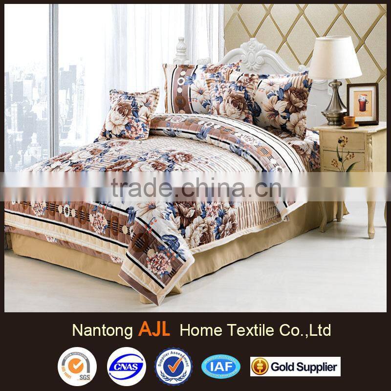 Natural design super soft cotton twin size quilt