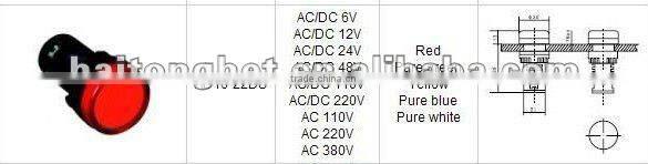 hot selling green and red led indication lamp
