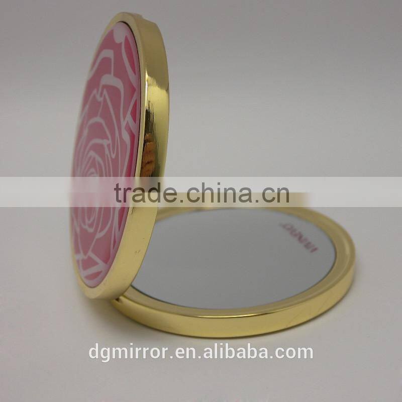 Double side meatal cosmetic mirror, teen girls cosmetic mirror, elegant lady vanity mirror