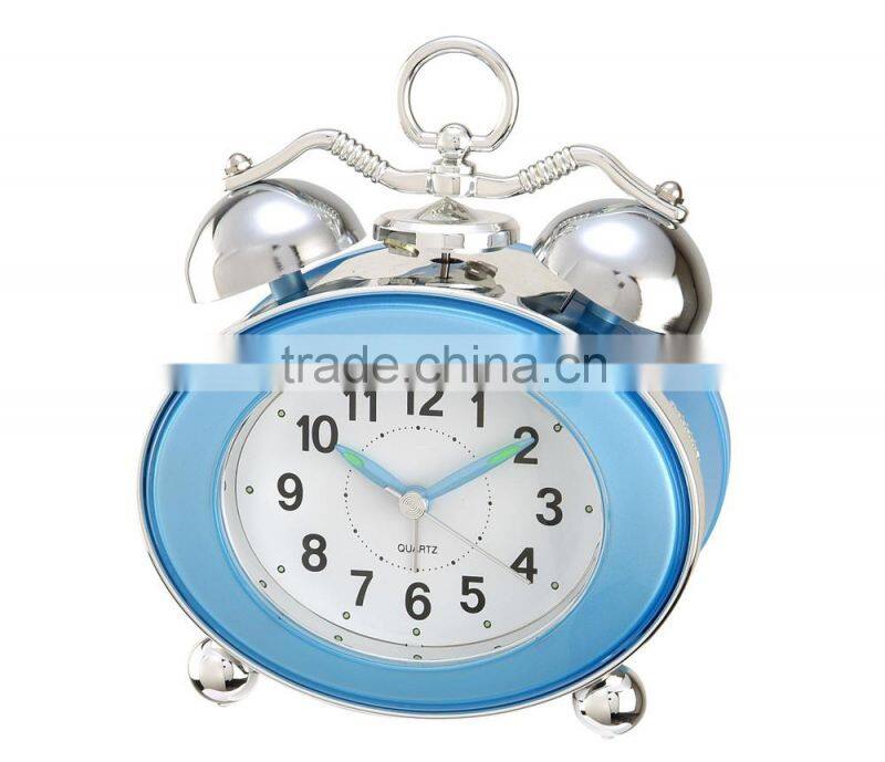 One big bell Snooze touch Light alarm clock hot sale
