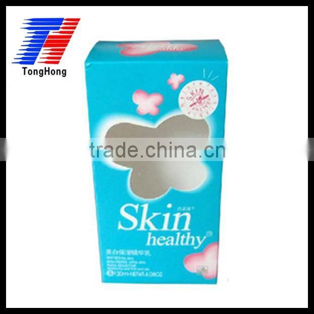 white paper display folding box with PVC