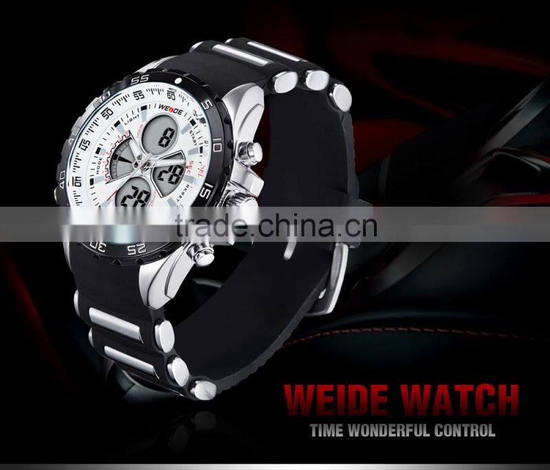 WEIDE New Waterproof Military Watch fashion watch company Rubber Bracet Diver Waterproof LCD silicone watch manufacture