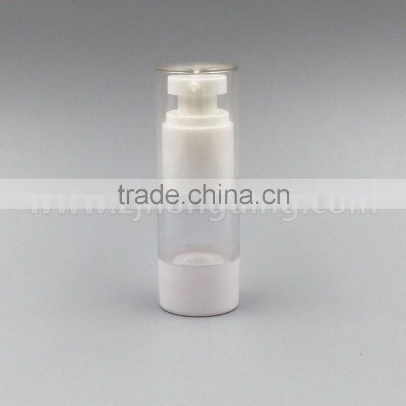 2016 best quality wholesale hot stamping white/silver/black pp airless 30ml spray bottle