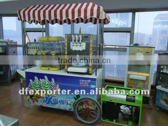 Soft ice cream display cart