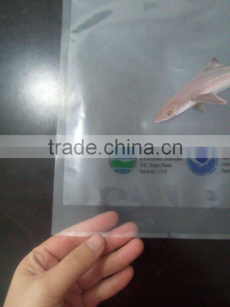 Plastic PET & PE Frozen Fish Bag For Frozen Spiny Dogfish Shark Fins
