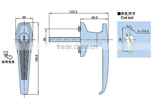 L-Handle Style Cam Latch MS109-1-1