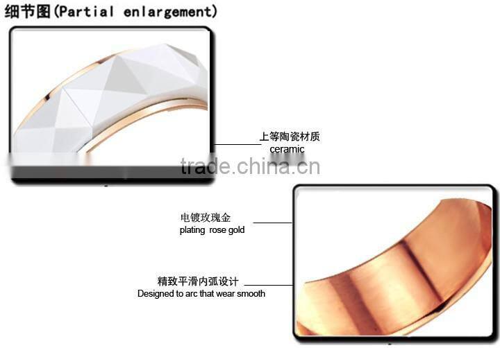 White Ring Fashion Jewellery For Women Ceramic Jewelry