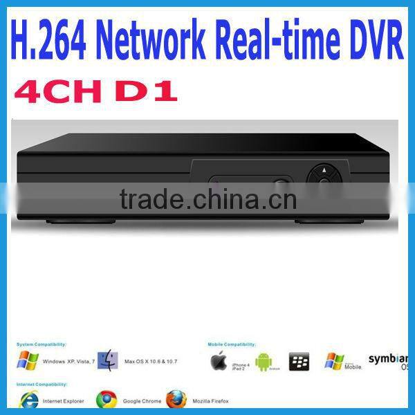 HOT SALE H.264 Network real time d1 4CH CCTV security surveillance DVR digital video recorder