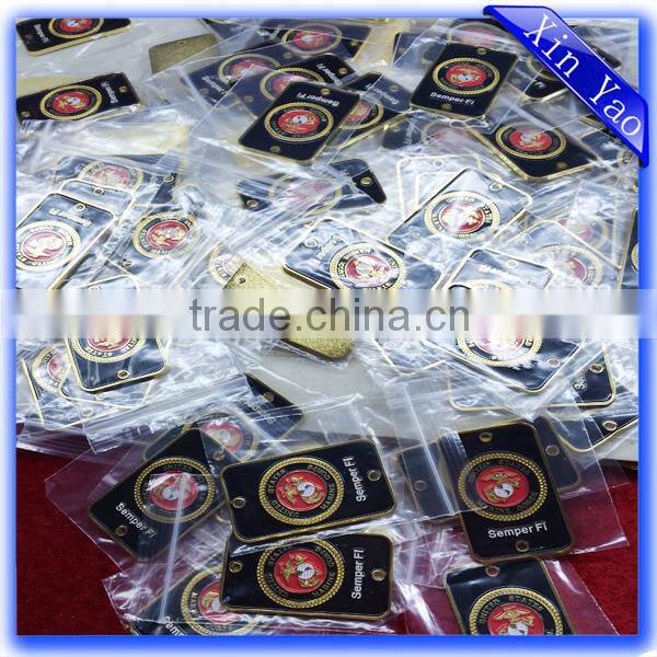 Factory stamping aluminum cheap enamel black dog tag