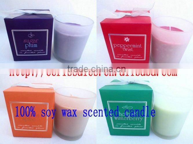 Scented soy candle glass candle