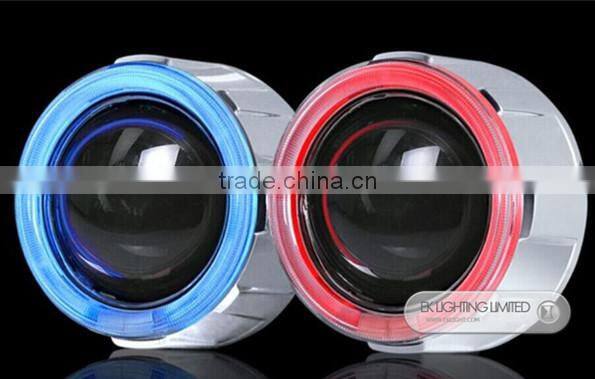 2014 popular LED angel eye projector lens kit / hid bi xenon projector lens light / cob angel eyes