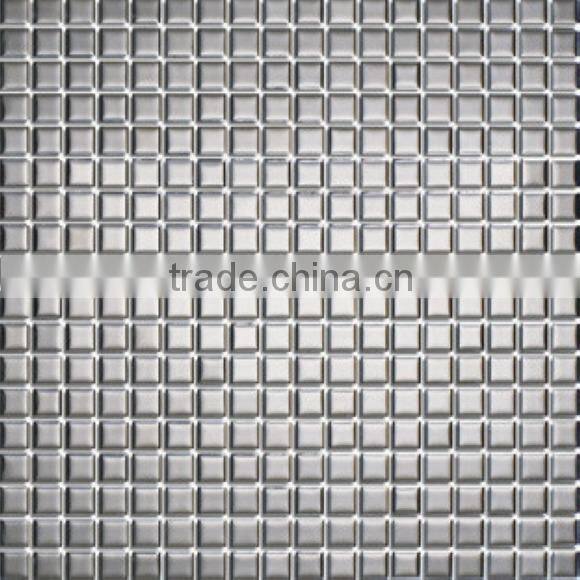 chessboard type silver metal mosaic tiles HG-Z753