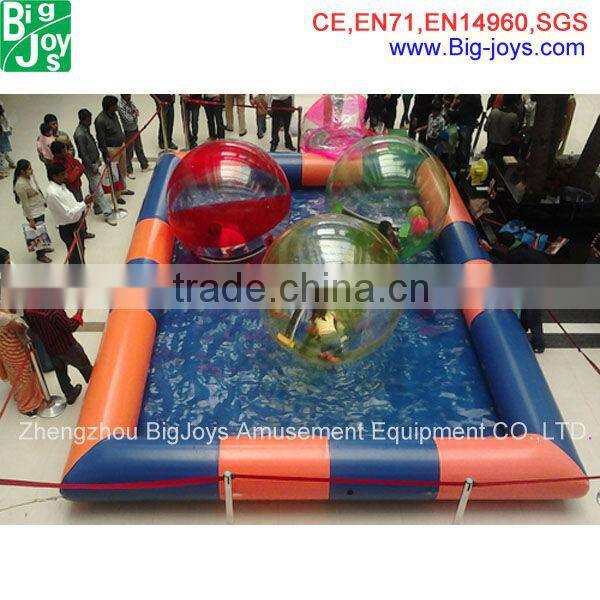 Green plastic bubble ball pool inflatable swimming pool for amusement