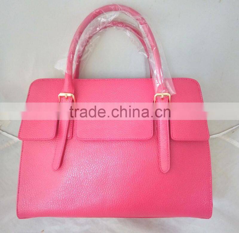 2016 Famous new style side bags for girls ankara african prints and fabric bag real leather handbag for office lady