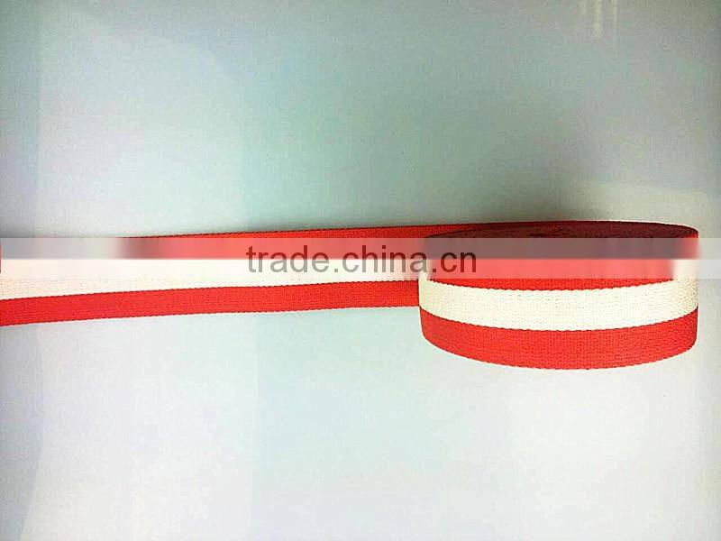 Custom printed 2 inch Colored Stripe Polypropylene Webbing for Luggage Strap & bag belts