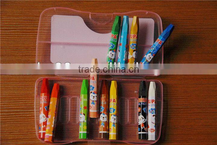 12color oil pastel crayon in plastic box