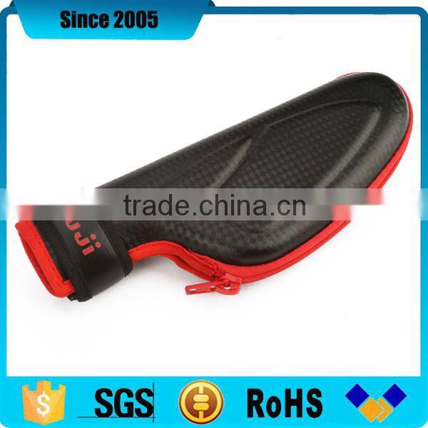 custom shape black pu cover eva zipper hard case