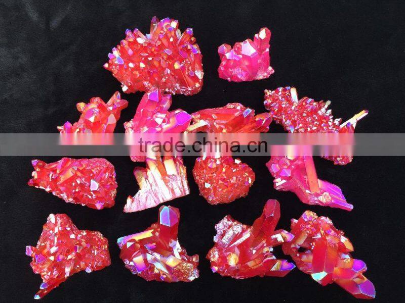 Wholesale nature red crystal quartz cluster for home decoration
