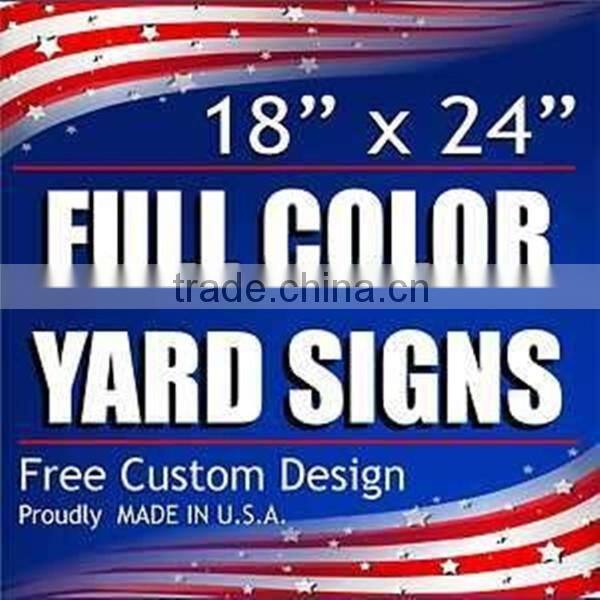 High quality Corrugated Plastic 12 x18 Yard Sign Sheet