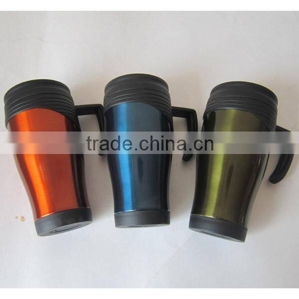 Double wall coloured promotional travel mug