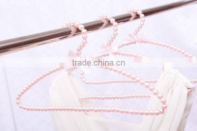 Premium Quality Metal Elegant Clothes Hangers Covered In Pearl Beads