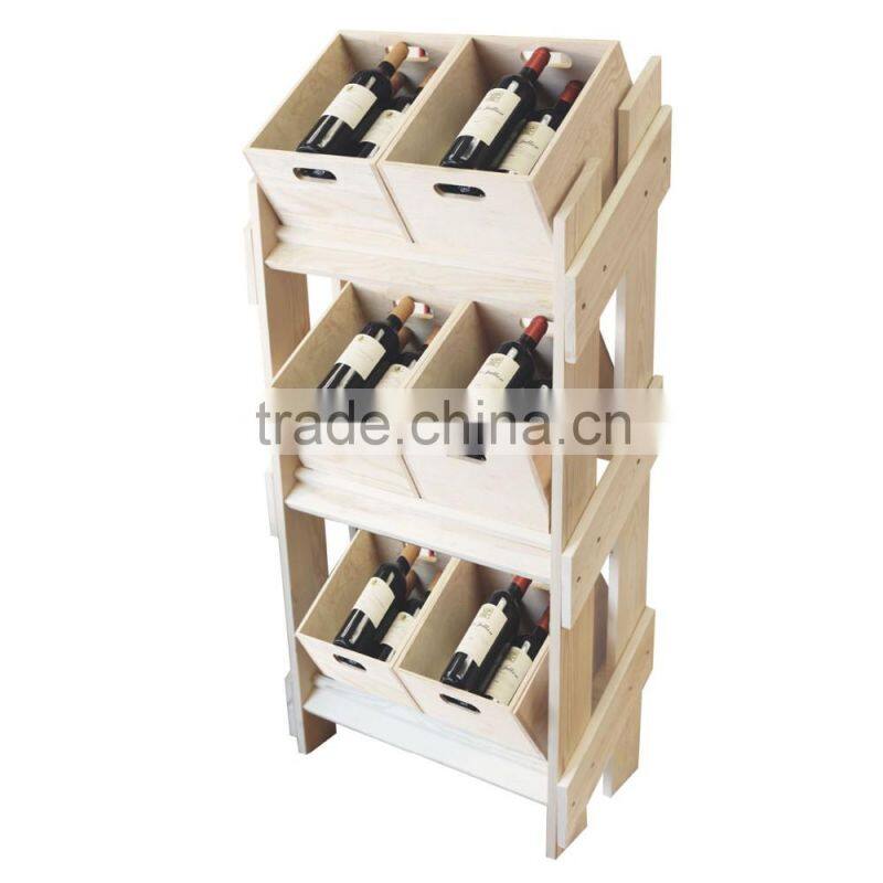 Wooden wine racks plans display for supermaket