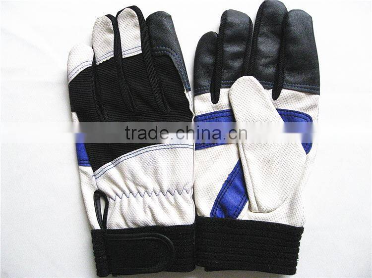2015 Newest Hot Sale 7w Fashion Safety Work PU Magic Stretch Gloves