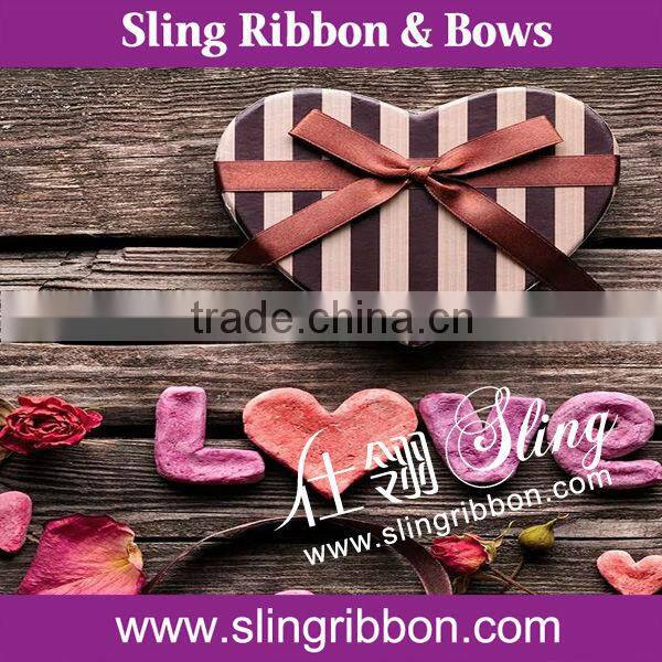 Gold Foil Satin Ribbon Bow For Gift Packaging