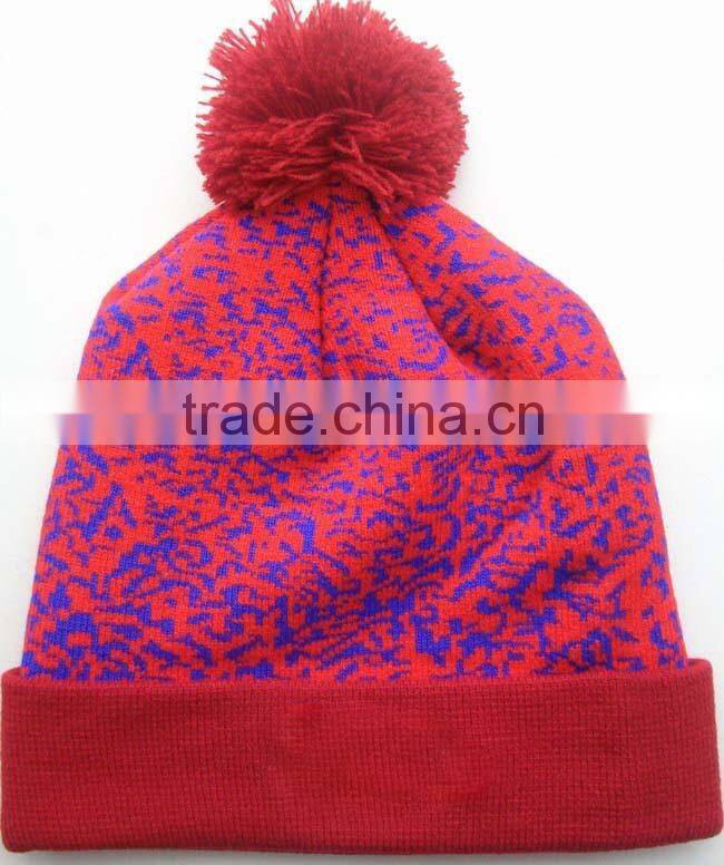 Custom Screen Print Beanie Hat Popular Style Skull Beanies Men And Women Winter Knit Cap Cuff woven label patch or leather patch