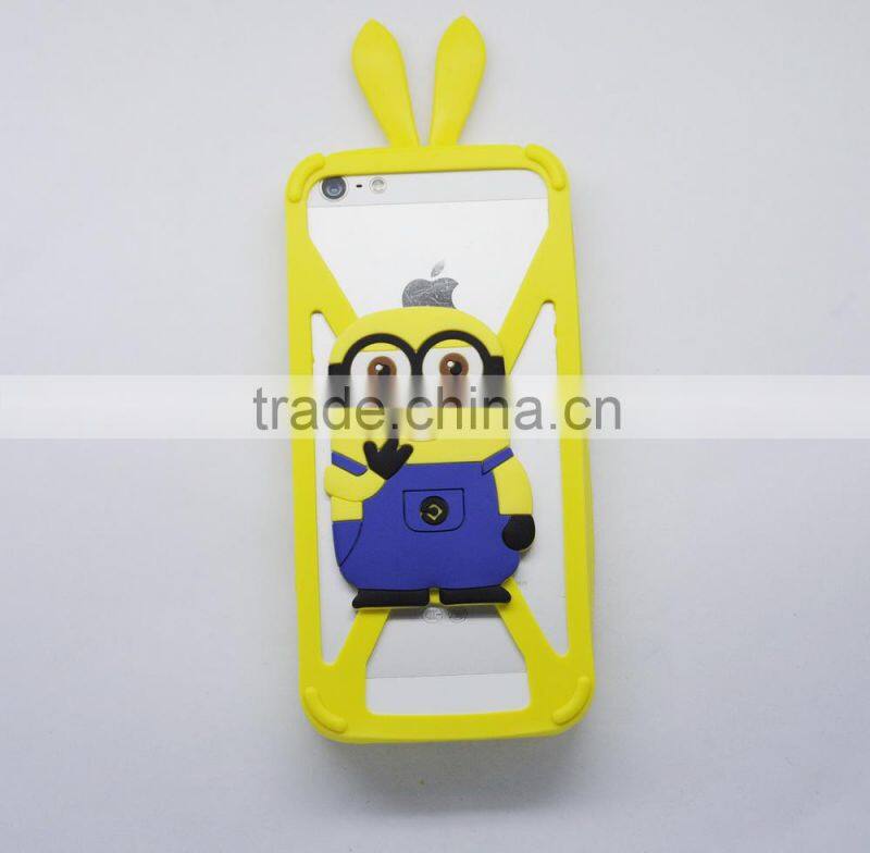Factory price rubber custom logo cartoon mobile phone case for lg Samsung iphone