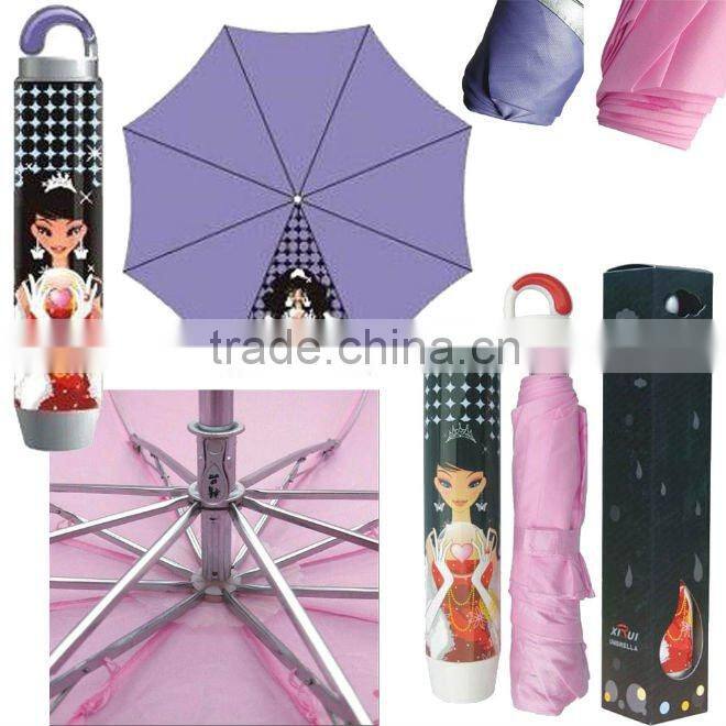 3 folding lip bottle umbrella