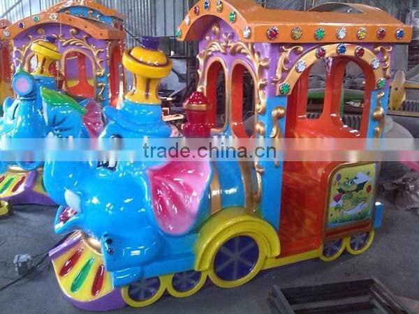 2016 New Product Used Amusement Park Rides Elephant Track Train For Kids / Adults