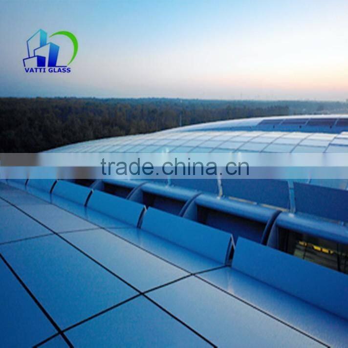 High transmittance anti reflective tempered low-iron patterned glass with round edge for solar panel