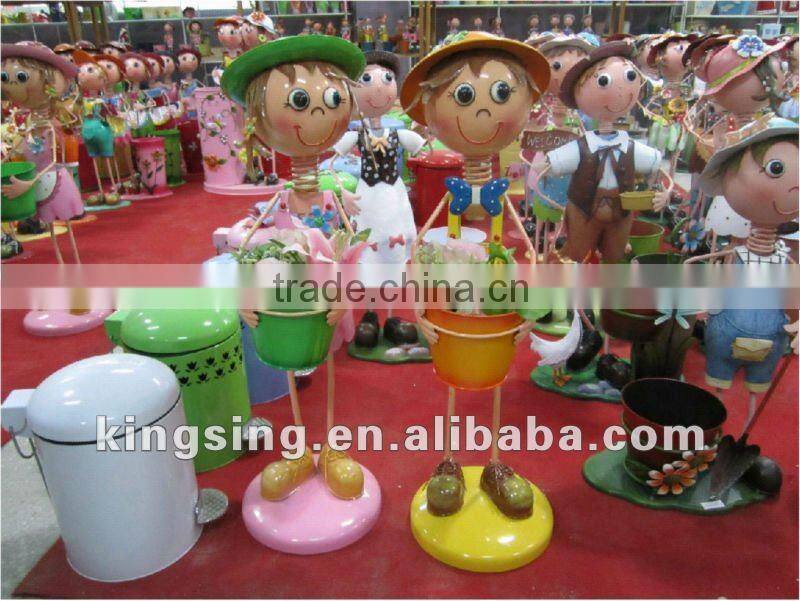 Wholesale Beautiful metal Garden Decoration Cheap Wrought Iron Metal Crafts HK 019