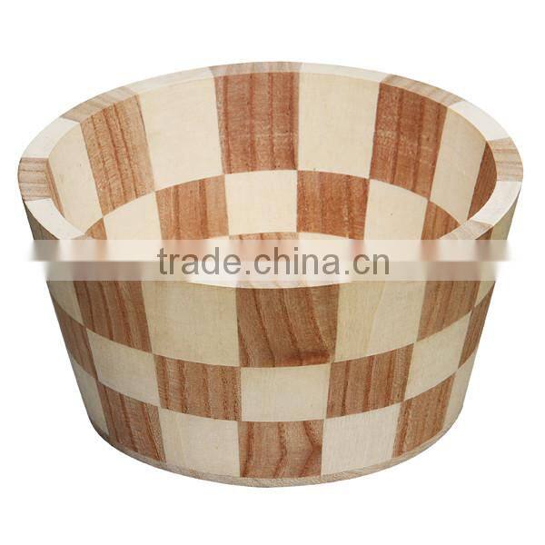 Natural handmade high quality customized capacity FSC wooden wine bucket