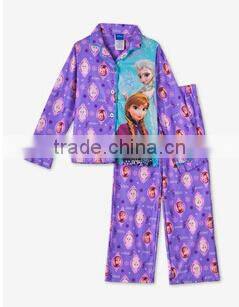 Hot sale frozen pajamas, frozen two-piece set, child girl clothes