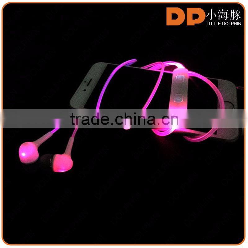 2016 christmas promotion earphone color change earphone for xiaomi mobile phone