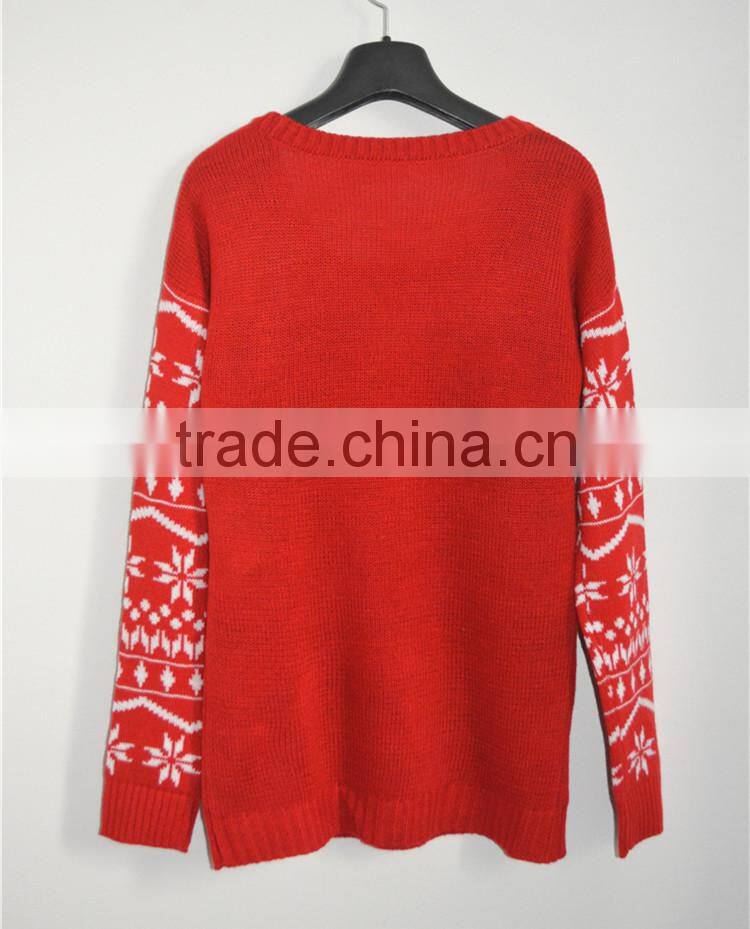 16JW53113 100%polyester christmas sweater