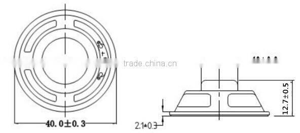 Free sample 40mm 8ohm 3w waterproof portable speaker