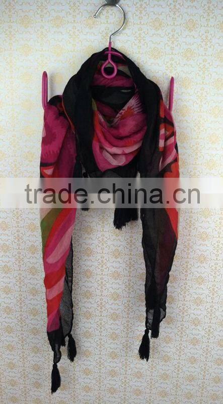 2015 fashion scarf multicolour Double Knitting scarf