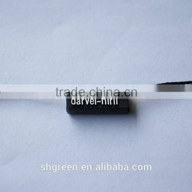 Handmade hot gold foil brand logo string plasic seal tag