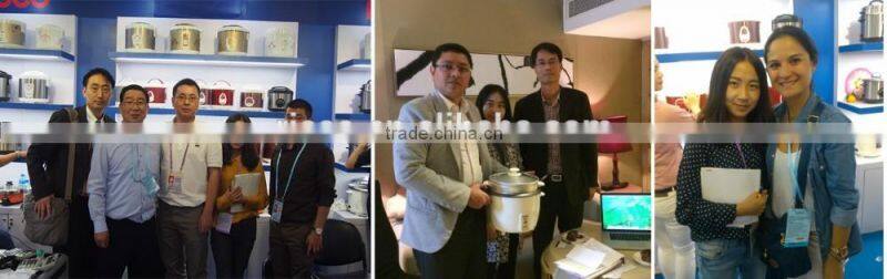 1.8 liter cheap price cylinder rice cooker with beautiful flower tinplate housing