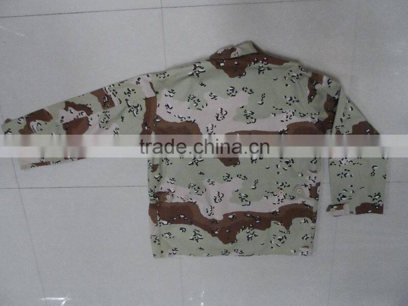 OEM white dot brown printed cotton polyester ripstop strong anti tearing european camouflage military uniform