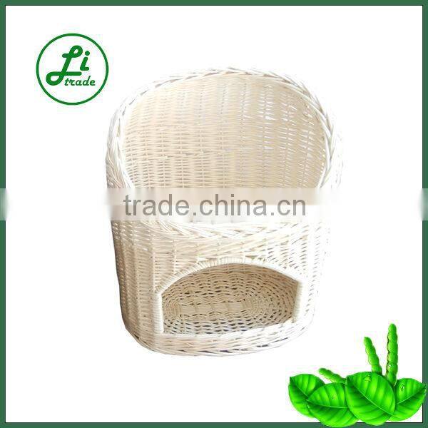 handicrafted wicker pet bed